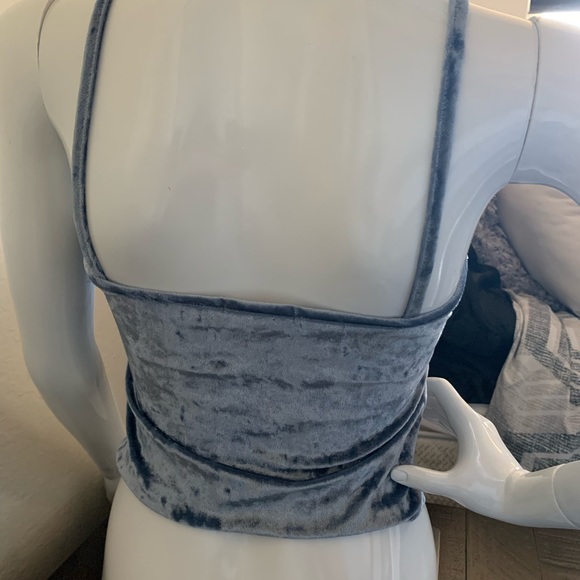 Full Tilt Velvet Blue Top - Picture 5 of 8